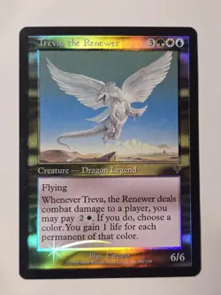 1x Treva, the Renewer FOIL EX Invasion Elder Dragon Rare Magic The Gathering Mtg - Image 1