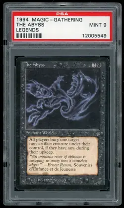 MTG Magic the Gathering The Abyss Legends 1994 PSA 9 Mint Enchant - Image 1