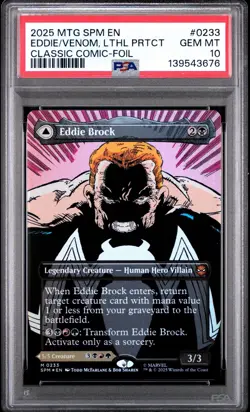 2025 MAGIC THE GATHERING MARVELS SPIDER-MAN CLASSIC COMIC BORDERLESS FOIL PSA 10 - Image 1