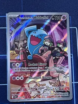 Pokemon TCG - Team Rocket's Wobbuffet #203 - Scarlet & Violet Black Star Promo - Image 1