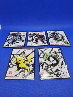 Sumi-e Retsuden vol. #2 FULL SET 5 Individual Card SLEEVES Pokemon Center Japan - Image 2