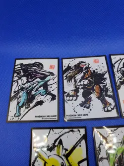 Sumi-e Retsuden vol. #2 FULL SET 5 Individual Card SLEEVES Pokemon Center Japan - Image 3