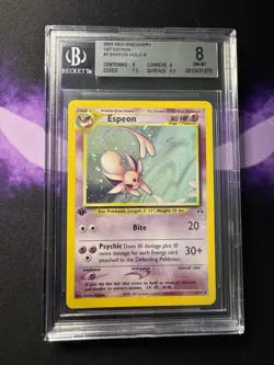 2001 Pokemon Neo Discovery 1st Edition Espeon Holo #1/75 BGS 8 - Image 1