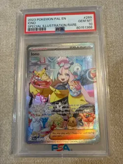 PSA 10 GEM MINT Iono 269/193 Special Illustration Rare Paldea Evolved Pokemon - Image 1