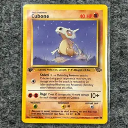 Vintage Pokemon Jungle Cubone 1st Edition 50/64 Non-Holo NM/Mint - Image 1