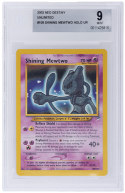 2002 Pokemon Neo Destiny Shining Mewtwo #109 BGS 9 - Image 1