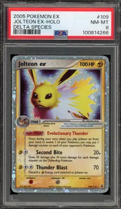 Pokemon Jolteon ex EX Delta Species Holo Ultra Rare #109 PSA 8 - Image 1