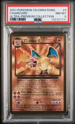 Charizard 4/102 Celebrations Upc Gold Promo Pokemon PSA 8 *711 - Image 1