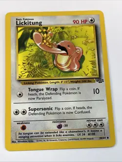 Lickitung 38/64 Jungle Regular 1999 Unlimited Pokemon Game TCG - Image 1