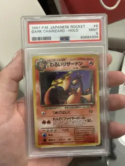 Pokemon Dark Charizard Team Rocket Japanese Holo Rare #006 PSA 9 Mint - Image 2