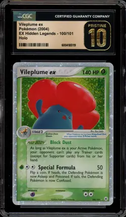 Pokemon Vilepume ex Hidden Legends Holo Ultra Rare CGC 10 Pristine - Image 1