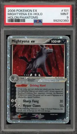 Pokemon Mightyena ex EX Holon Phantoms Holo Ultra Rare #101 PSA 9 Mint - Image 1