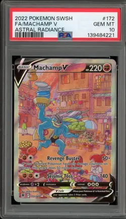 Pokemon Machamp V Astral Radiance Full Alt Art #172 PSA 10 Gem Mint - Image 1