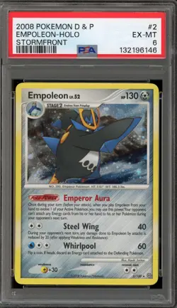 Pokemon Empoleon Stormfront Holo Rare #2 PSA 6 - Image 1