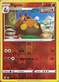 Pignite Reverse Holo - 024/163 - Battle Styles Pokemon 2021 - Image 1