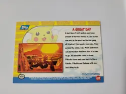 Topps Pokemon #58 A Great Day, Holo/Foil, Pikachu's Vacation, NM - Image 3