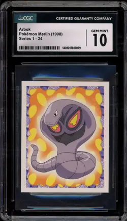 Pokemon Arbok Merlin Series 1 #24 CGC 10 Gem Mint - Image 1
