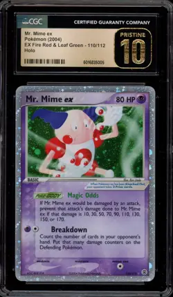 Pokemon Mr. Mime ex EX Fire Red/Leaf Green Holo Ultra Rare #110 CGC 10 Pristine - Image 1