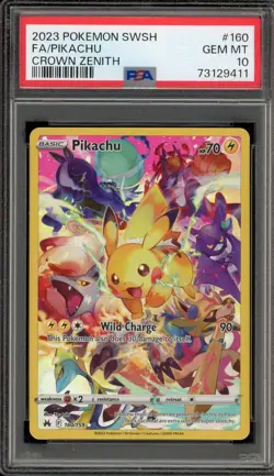 Pokemon Pikachu Crown Zenith Secret Rare #160 PSA 10 Gem Mint - Image 1