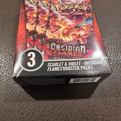 Pokemon Scarlet & Violet Obsidian Flames Hanger Box 3 Booster Packs New - Image 3