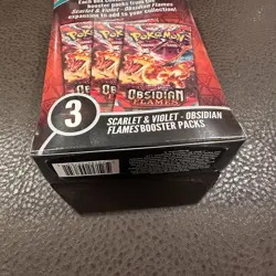 Pokemon Scarlet & Violet Obsidian Flames Hanger Box 3 Booster Packs New - Image 5