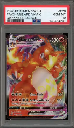 Pokemon Charizard VMAX Darkness Ablaze Full Art #020 PSA 10 Gem Mint - Image 1