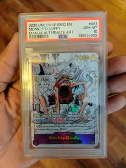 Monkey.D.Luffy Manga English EB02-061 Anime 25th Collection PSA 10 - Image 1