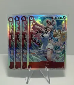 One Piece TCG Uta ST23-001 Super Rare Play Set X4 NM English - Image 1