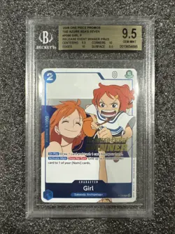 OP14 Pre Release Event Winner Girl P-096 One Piece TCG English BGS 9.5 - Image 1
