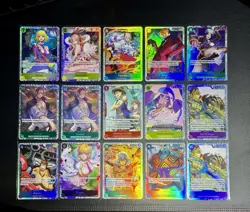 One Piece TCG English SR 15 Card Lot Sanji Luffy Shanks - Image 1