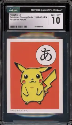 Pokemon Pikachu Karuta A Playing Cards Japanese CGC 10 Gem Mint - Image 1