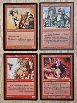 MTG - (x11) "Dwarven" Cards. All Red. Various Sets. All mint or NM - Image 1
