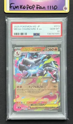 PSA 10 Gem Mint Mega Charizard X ex 013/080 RR M2 Japanese Pokemon Card - Image 1