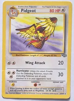 Pidgeot Pokemon Jungle 24/64 Rare Non-Holo Vintage Pokemon TCG Card - Image 1