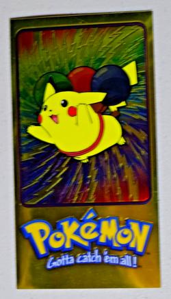 Flying Pikachu Jumbo Card Topps 4 of 5 Pokemon TV Animation Edition Series 2 NM - Image 1