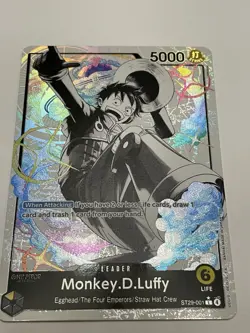One Piece Card Game CCG TCG Monkey.D.Luffy ST29-001 Alt Art Leader Egghead READ! - Image 2