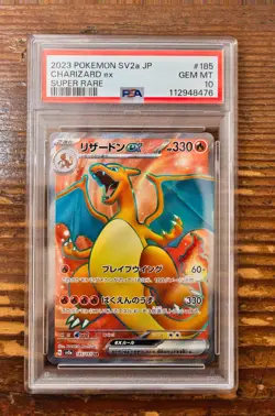 PSA 10 Charizard ex SR Super Rare 185/165 Japanese sv2a Pokemon Card Game 151 - Image 1