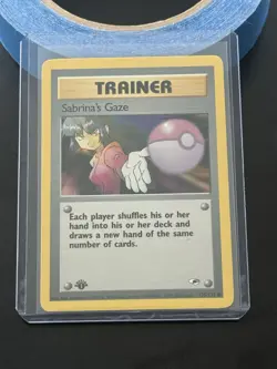 Pokemon TCG Sabrina’s Gaze 1st Edition Trainer Card Gym Heroes 125/132 Common - Image 3