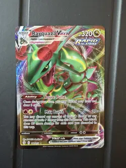 Pokemon TCG Rayquaza VMAX Evolving Skies Holo Ultra Rare Card 111/203 - Image 1