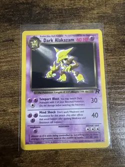 Pokemon Dark Alakazam 18/82 Team Rocket Rare Regular 60 HP Mind Shock Card - Image 1