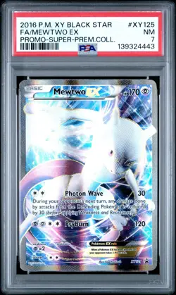 PSA 7 Mewtwo EX XY125 - Super Premium Collection Promo Pokemon Card Pokemon TCG - Image 1