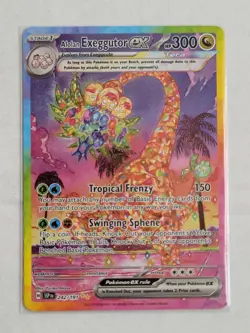 Alolan Exeggutor ex 242/191 SIR Sv08: Surging Sparks Holo Pokemon Card - Image 1