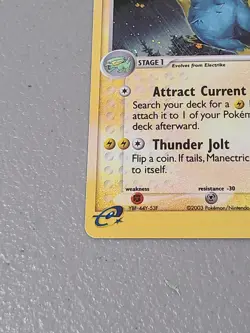 Pokemon Card - Manectric Ruby and Sapphire 9/109 Holo Rare - NM - Image 4