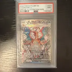 Pokemon TCG Obsidian Flames Charizard EX Card 223/197 Sir PSA 9 Mint - Image 1