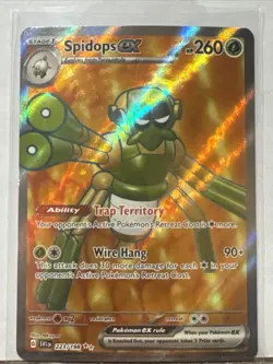 Pokemon Spidops EX TCG Scarlet & Violet Base Set Holo Ultra Rare Card 223/198 - Image 1