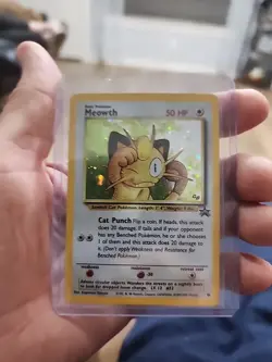Pokemon - Meowth Black Star Promo - Holo Rare Card #10 - WOTC 1999-2000 - Image 1
