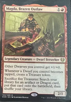 Magda, Brazen Outlaw Kaldheim Regular Card, NM MTG Magic the Gathering - Image 1