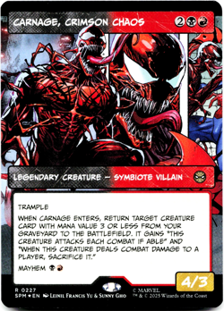Carnage, Crimson Chaos (Borderless) - FOIL - [Marvel's Spider-Man] MTG 💀🔥 - Image 3