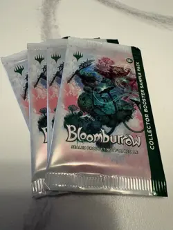 Lot of 4 Magic The Gathering Bloomburrow Collector Booster Sample Pack MTG - Image 1