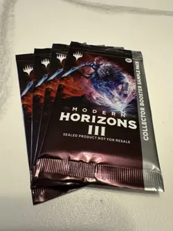 Lot of 4 Magic The Gathering Modern Horizons III 3 Collector Booster Sample Pack - Image 1